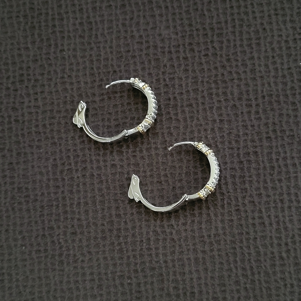 Cote d'Argent Cubic Zirconia💎 Hoops - NWT - Picture 7 of 15